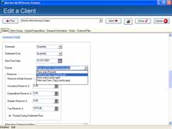 client statement format options styles